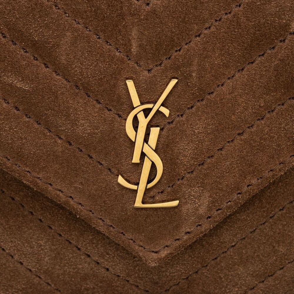 Saint Laurent Suede Shearling Joe Mini Bucket Bag - Picture 9 of 10